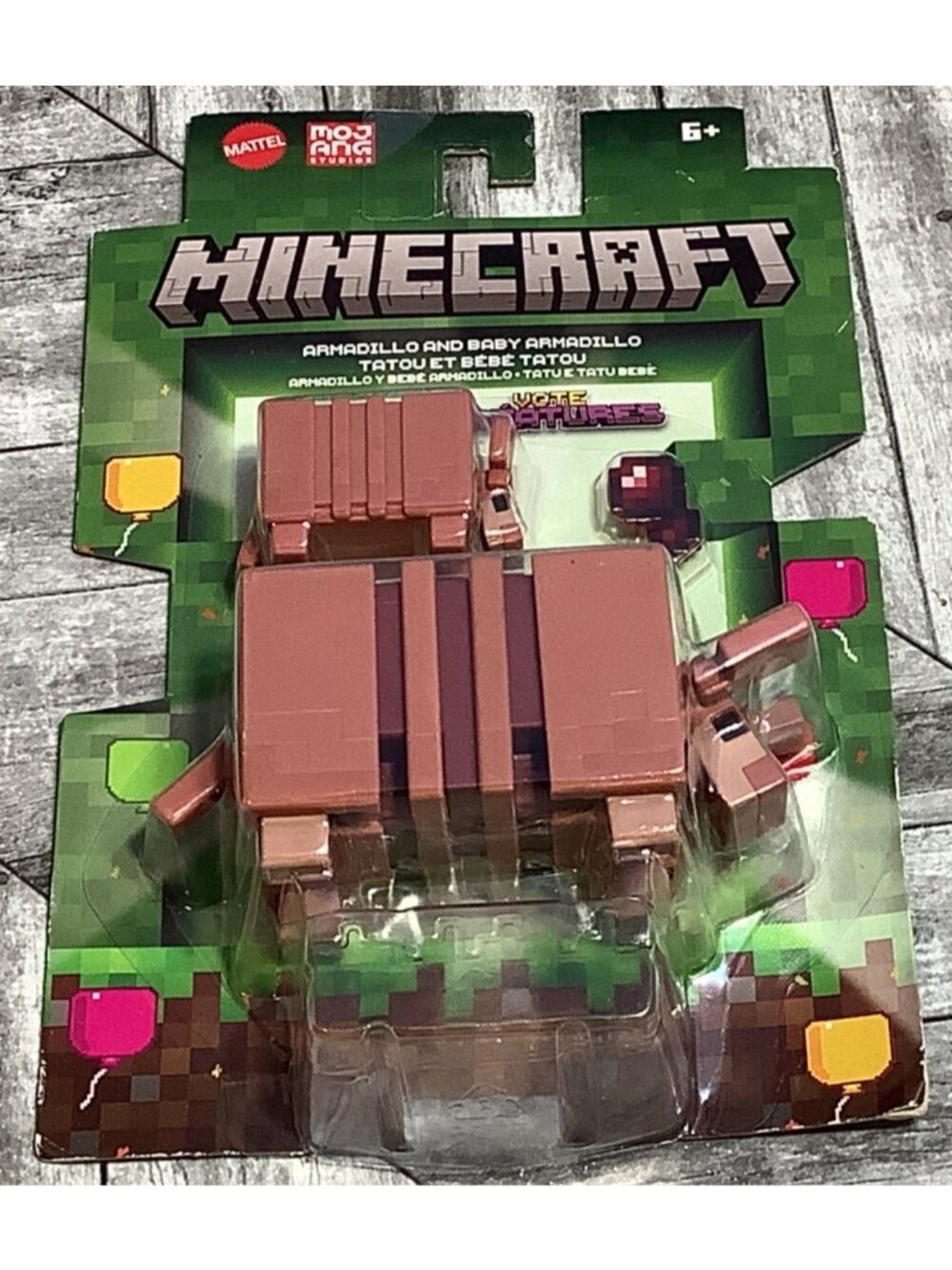 Minecraft Armadillo & Baby Armadillo Action Figures By Mattel W Spider Eye